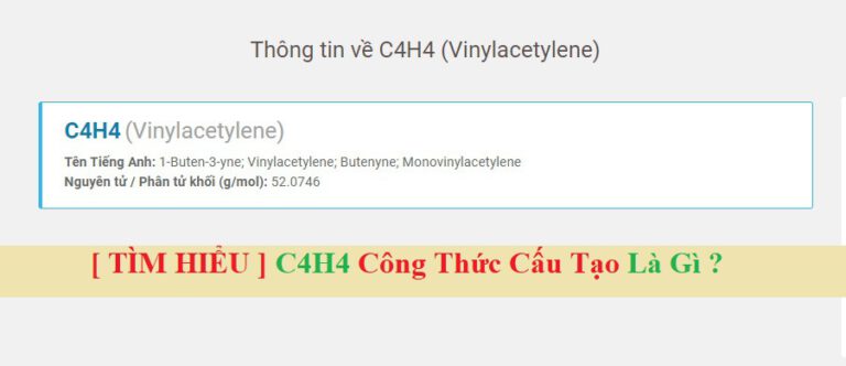 c4h4 công thức cấu tạo là gì